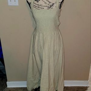 Zara linen mint green dress Size Large